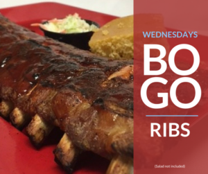 Wednesday - BOGO ribs